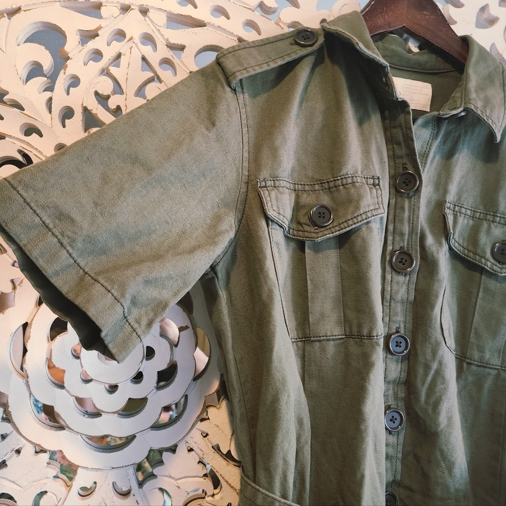 Heritage collection of Banana Republic romper Olive Color Sz 4 - Picture 8 of 15
